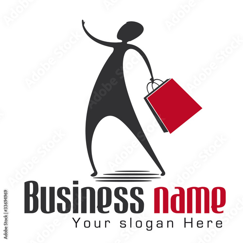 logo boutique/homme et sac de shopping