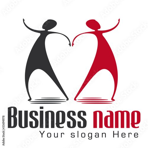 logo bonhomme en forme de coeur