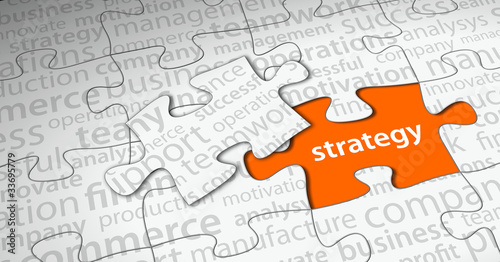Vászonkép Business Jigsaw - Strategy