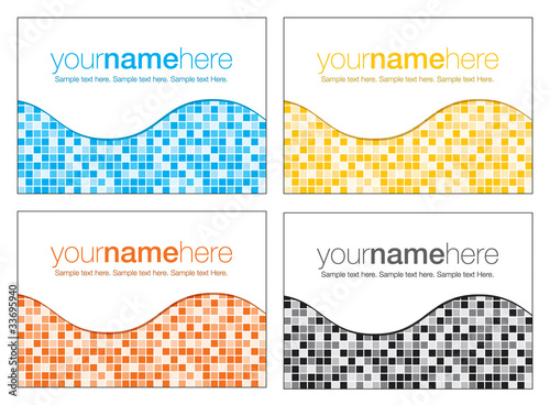 Abstract mosaic business backgrounds in vector format.