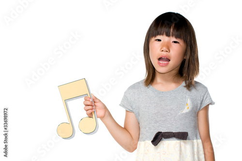 Obraz na płótnie 歌う女の子