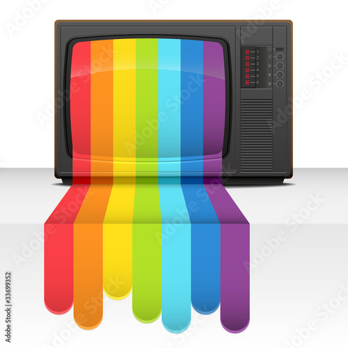 Tv rainbow. Abstract vector illustration.