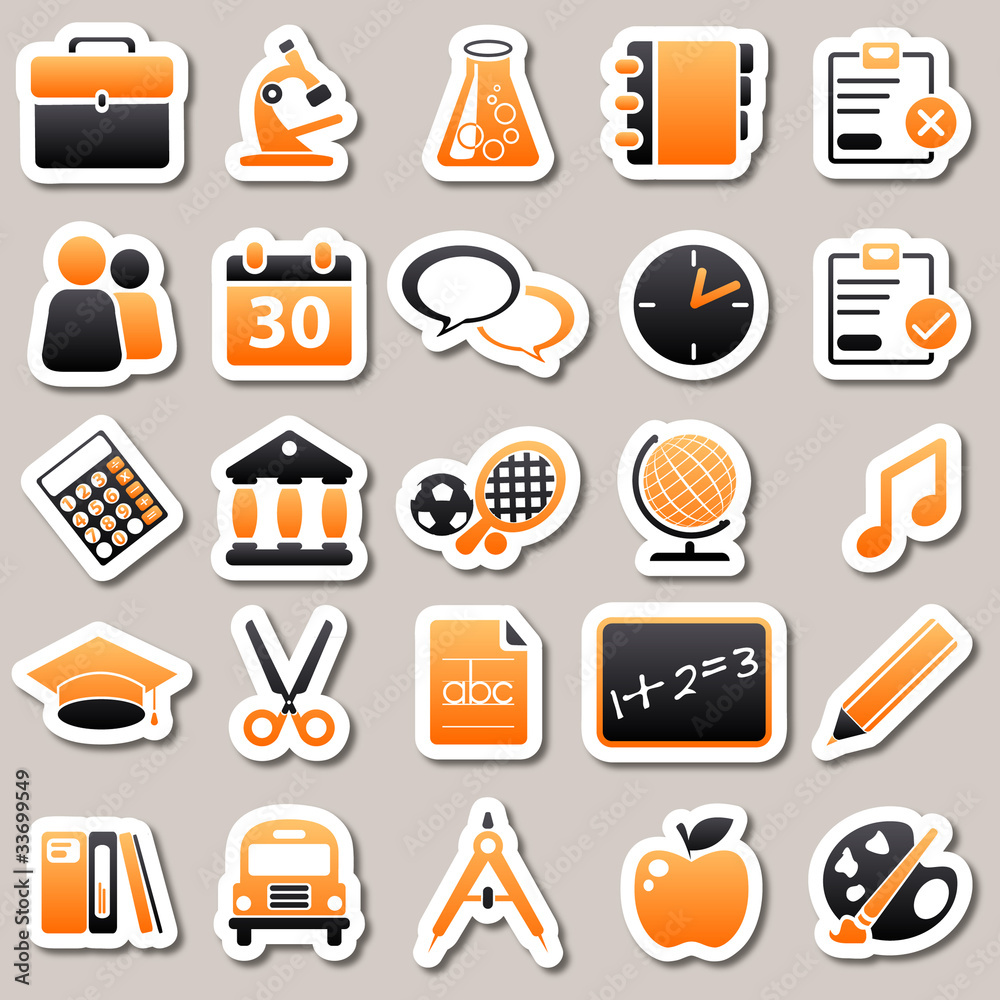e-learning Orange Stickers e-learning Orange Stickers