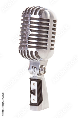 Retro Microphone Isolated on White