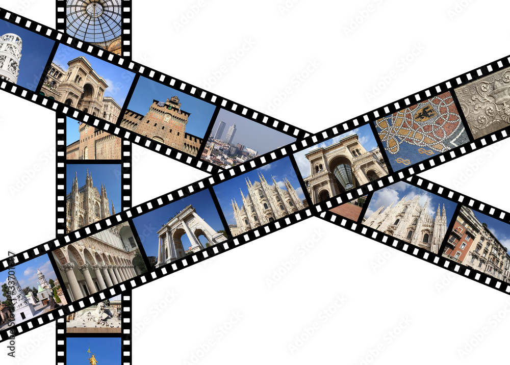 Milan memories - filmstrips collage