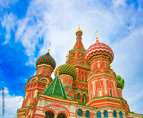 Cathedral of Vasily the Blessed on Red Square Moscow Russia