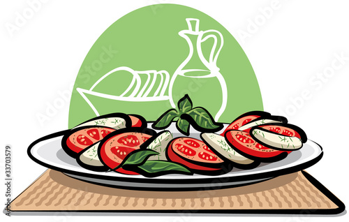 salad with tomatoes and mozzarella