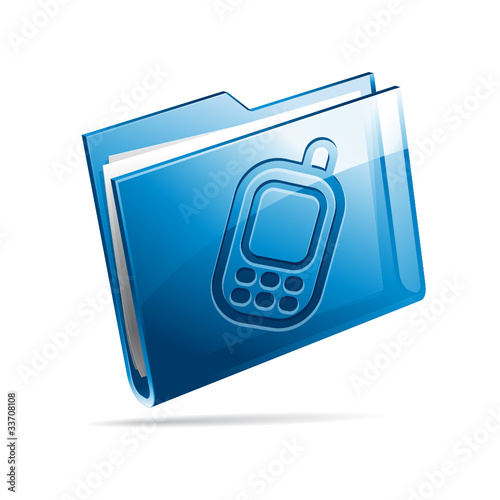 Icône dossier téléphone portable