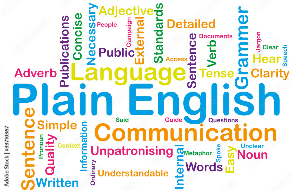 Obraz premium Plain English Keywords