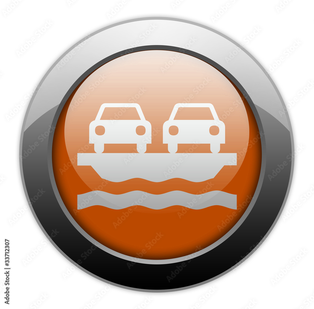 Orange Metallic Orb Button Orange Metallic Orb Button