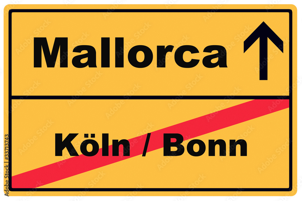 Schild Köln / Bonn Mallorca Schild Köln / Bonn Mallorca