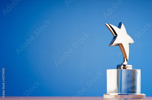 Star award against gradient background