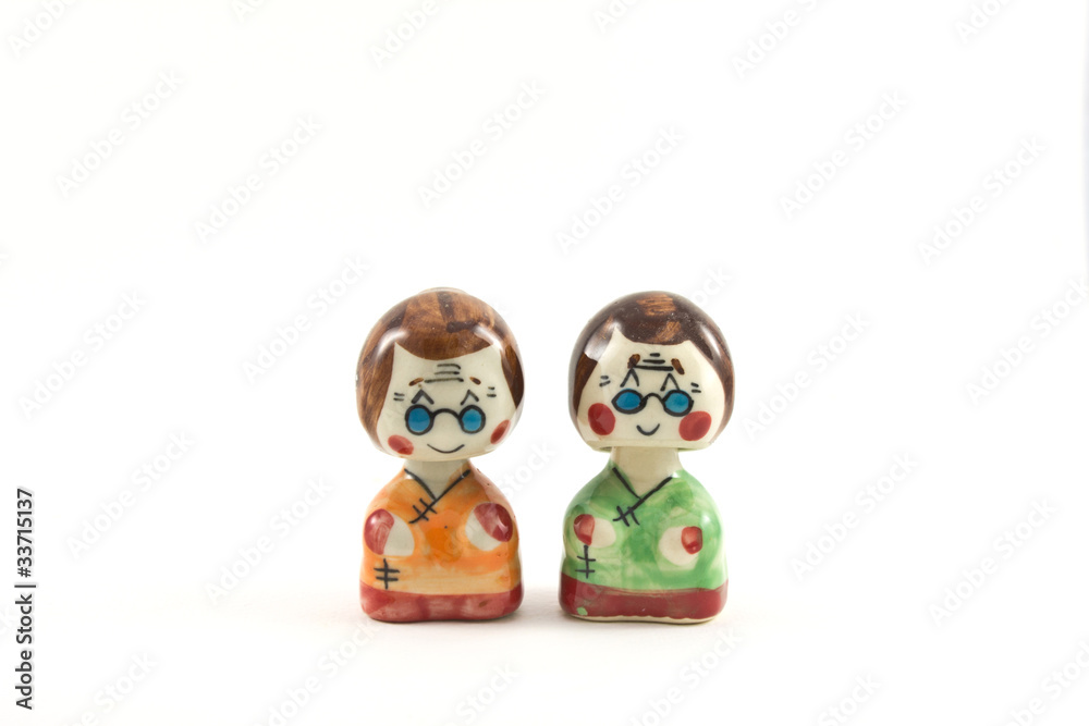 doll of old woman in japan style