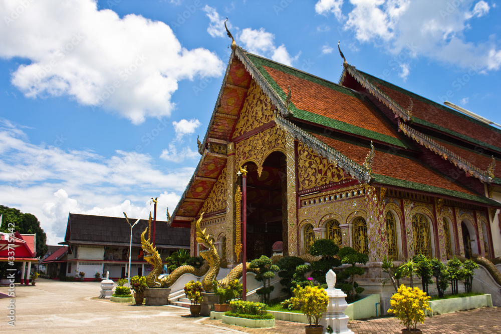 Old church, Wat Jet Yod, Chiang Rai, Thailand