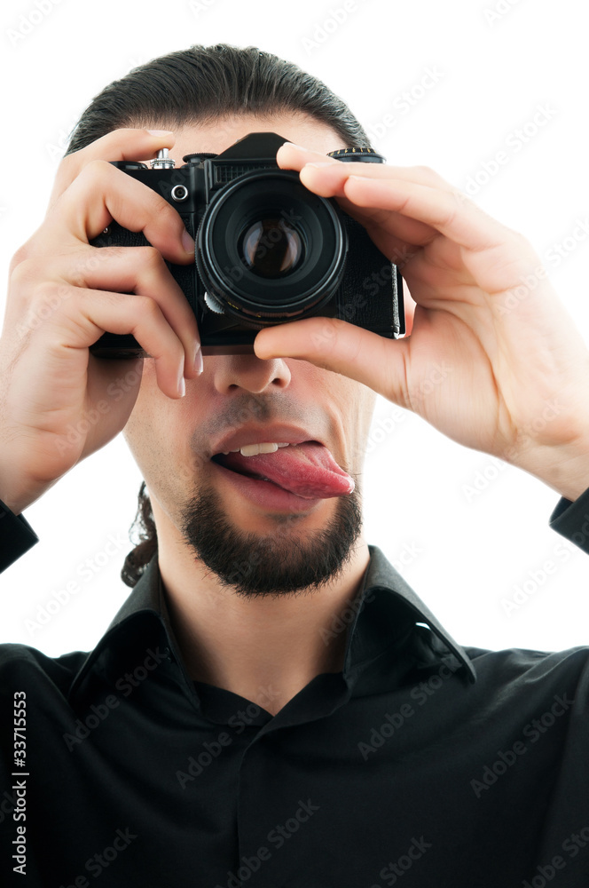Photographer with the digital camera Photographer with the digital camera