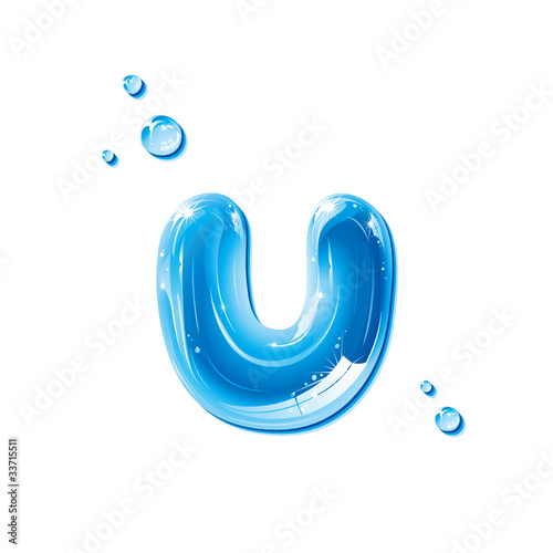 ABC series - Water Liquid Letter - Small Letter u