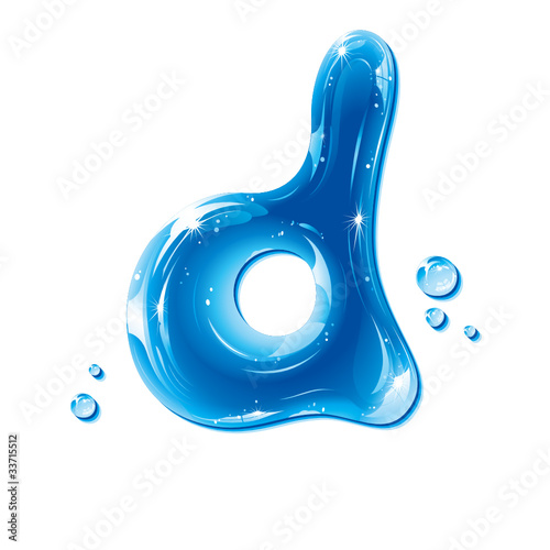 ABC series - Water Liquid Letter - Small Letter d