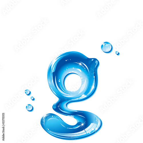 ABC series - Water Liquid Letter - Small Letter g