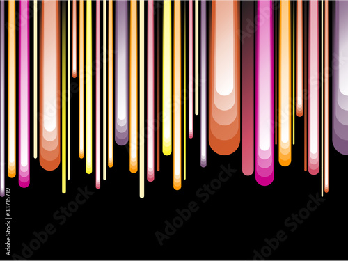 Retro Striped Background on Black