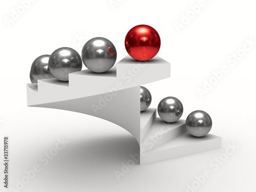 leadership concept on white...