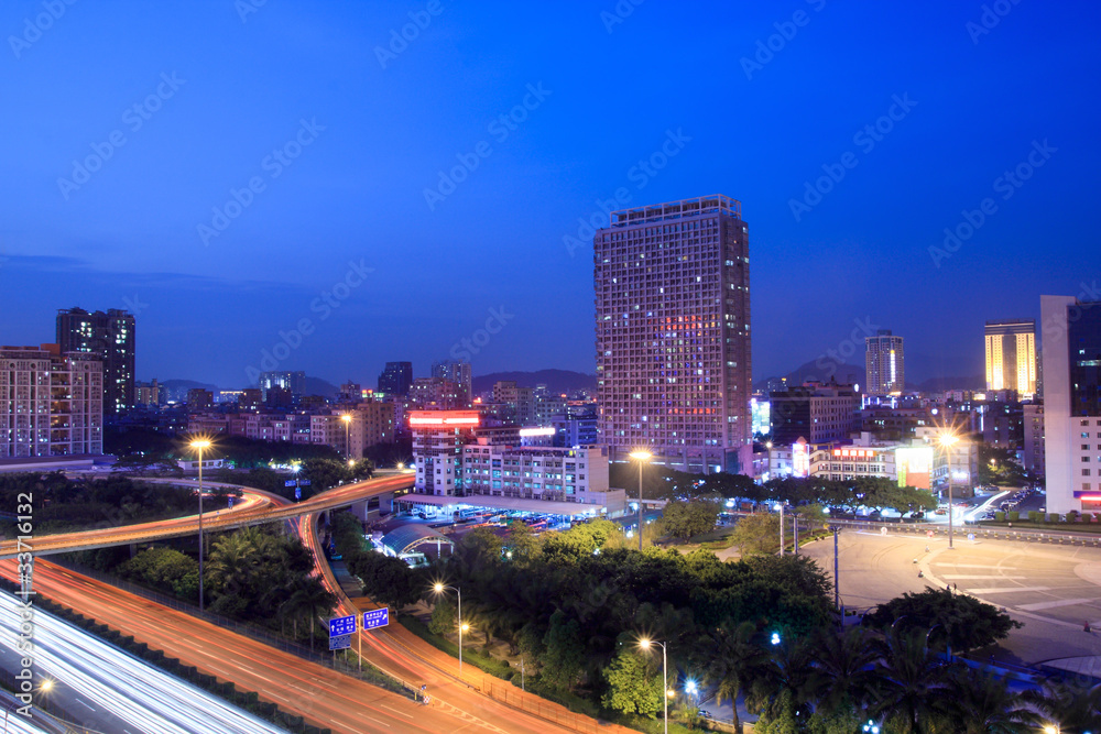 night view of shenzhen ,China