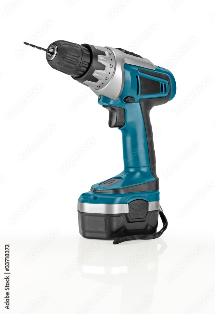 Blue Cordless Drill. Blue Cordless Drill.
