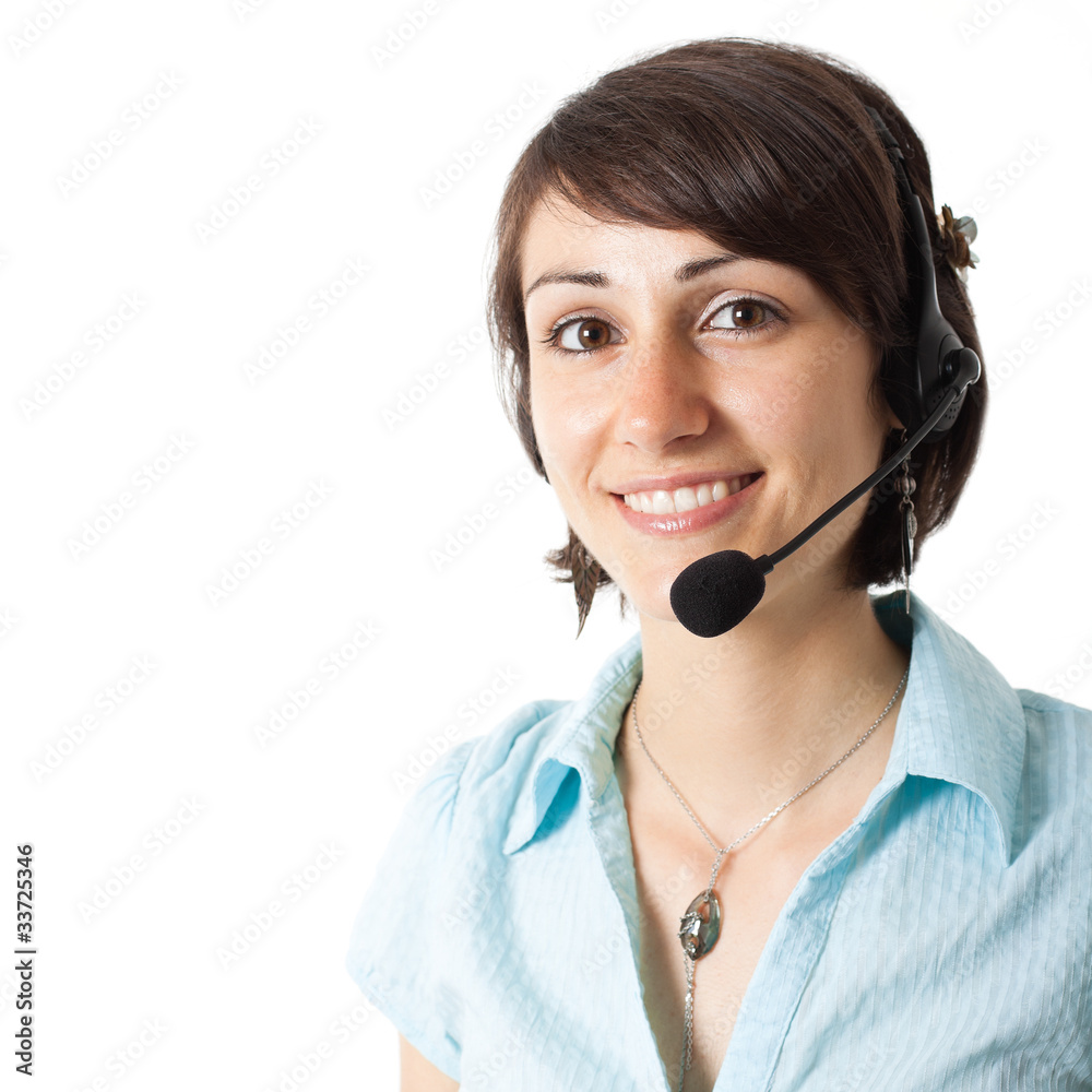 Beautiful customer representative portrait Beautiful customer representative portrait