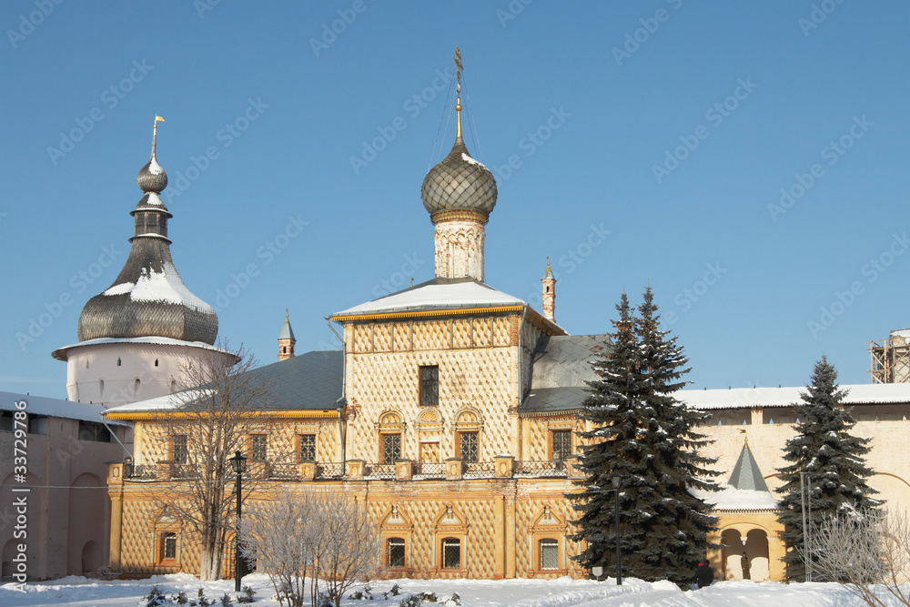 Rostov. Church of icon Our Lady of Odigitrii in winter