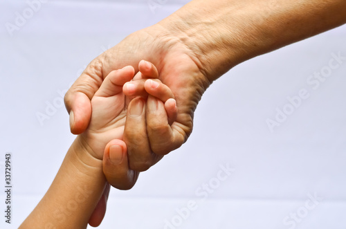 Holding girl's hand