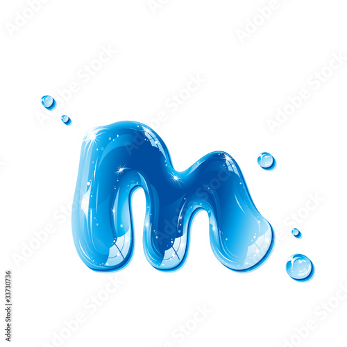 ABC series - Water Liquid Letter - Small Letter m