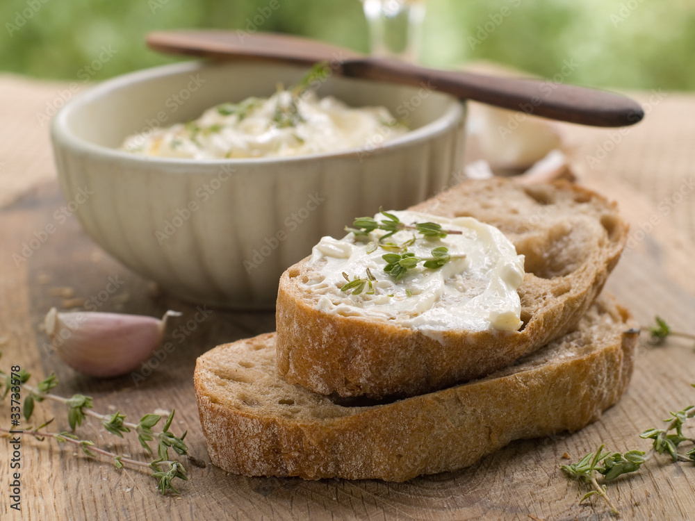 bread with cheese dip