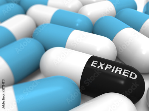 Canvas Print Expired medicine, medical, health, drugs