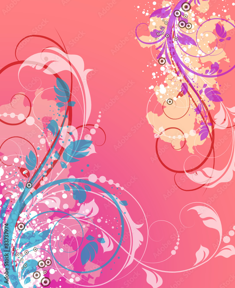 Floral abstract background.