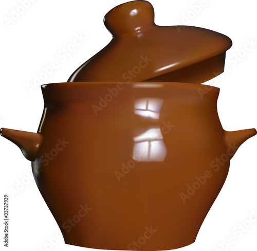 clay pot with cover