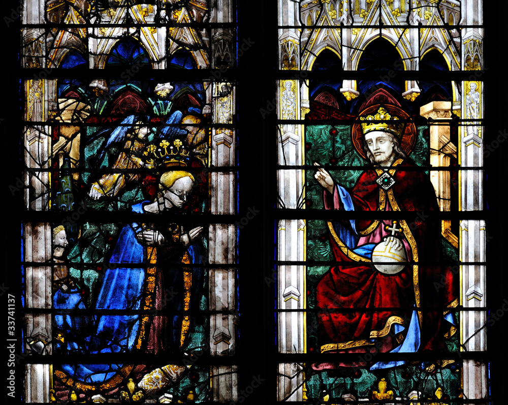 Vitrail de Saint Louis. Cathédrale de Chartres