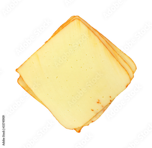 Several slices of muenster cheese