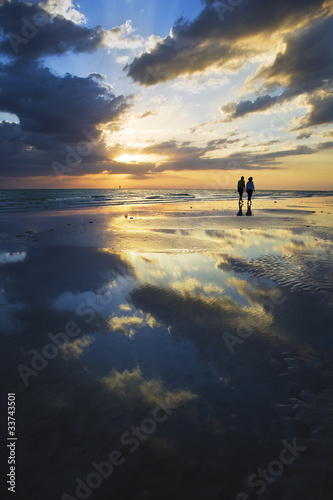 Reflection at Sunset on Florida Beach © Etrayne04