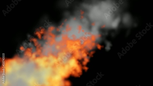 fiamme e fumo