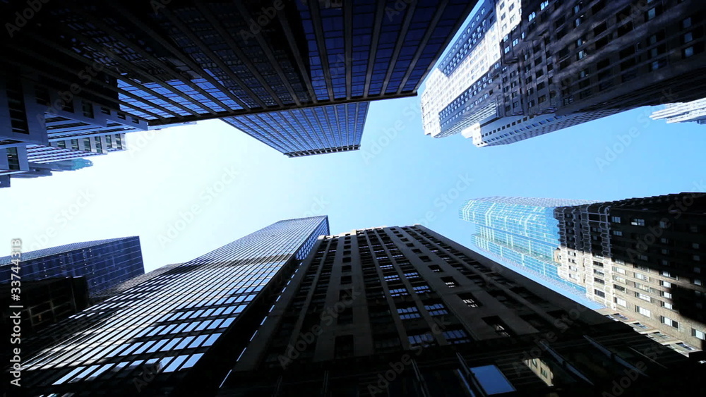 High Elevation view of Skyscrapers, NY, USA