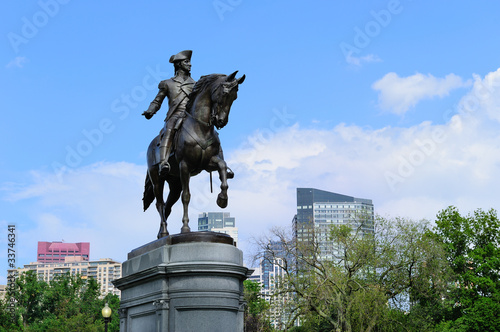 George Washington Statue in Boston Common Park