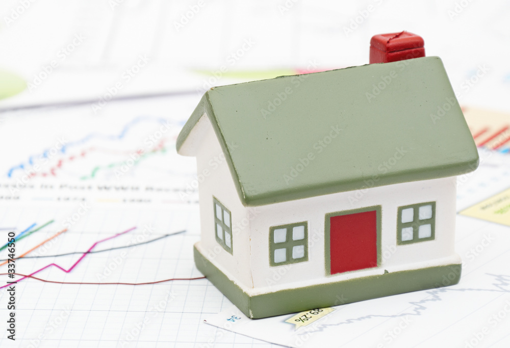 Housing market concept image with graph Housing market concept image with graph
