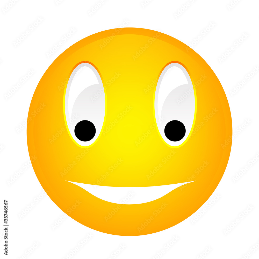 Vector smiley yellow emoticon.