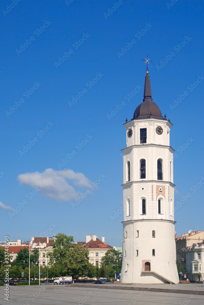 Bell tower of the Vilnius cathedral, Lithuania