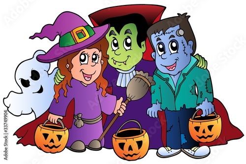 Halloween trick or treat characters