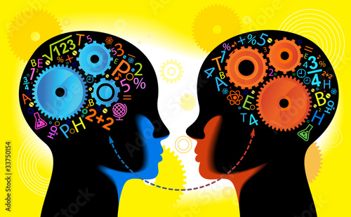 child Heads with gears