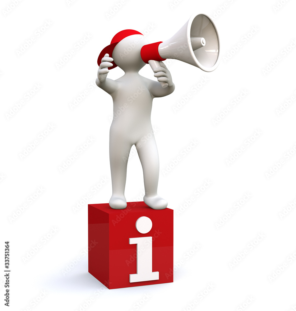 3d Man announcer StockIllustration Adobe Stock