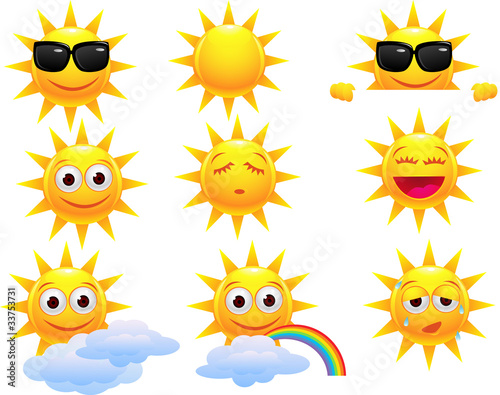 Sun cartoon character