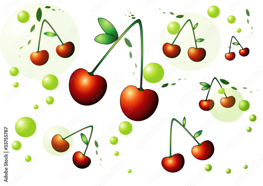 Cherries for a white background Cherries for a white background