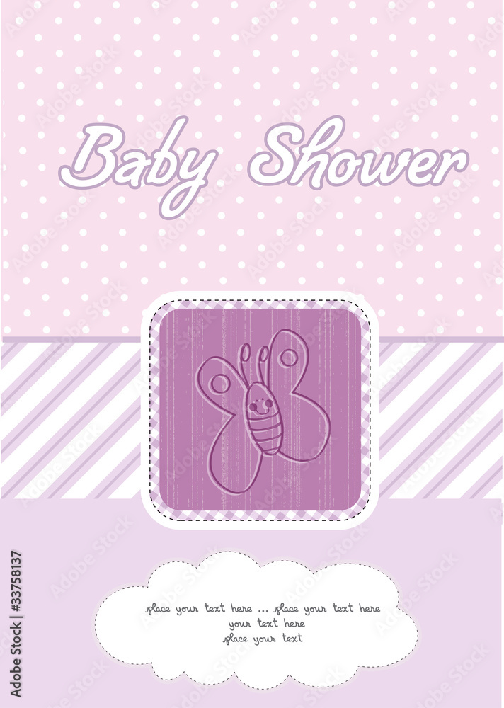 baby girl shower card