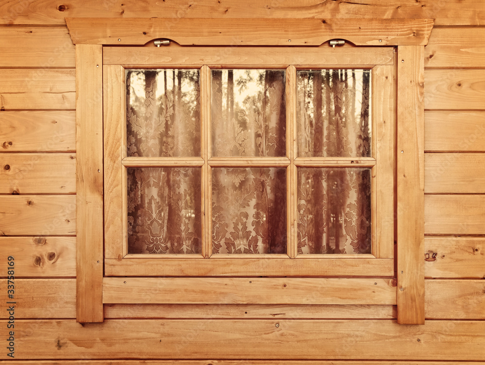 Curtained window Curtained window